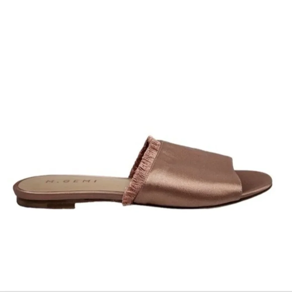 M. GEMI Tendina Silk Fringe Slide Sandal